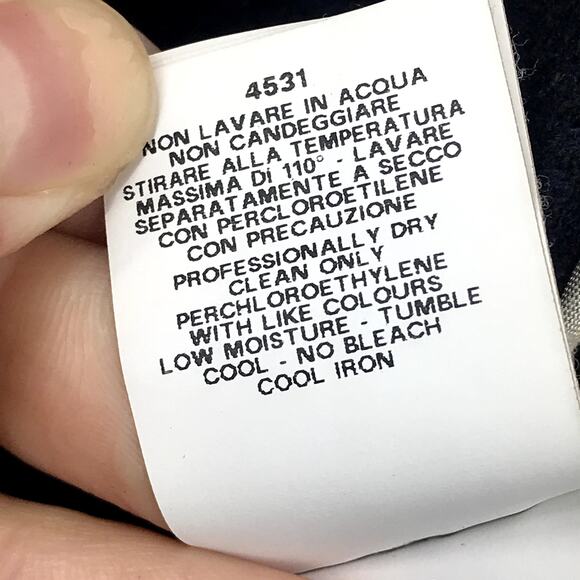 Cedric Charlier Navy and Yellow Colorblock Coat 10 Collared Button Front Pocket - Picture 6 of 9